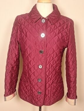 Burberrey Brit Quilted Utility Button Front Jacket Size M